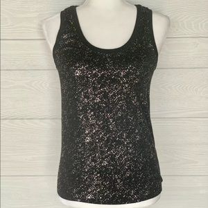 Black sequin tank top